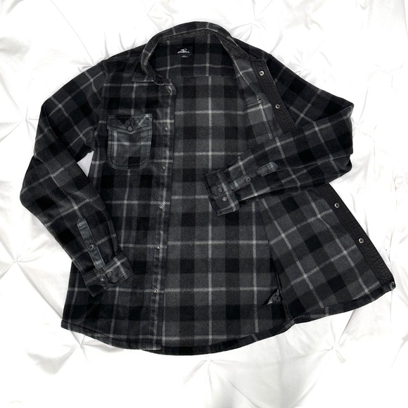 O’Neill Plaid Super Fleece Flannel Shirt - Picture 2 of 4